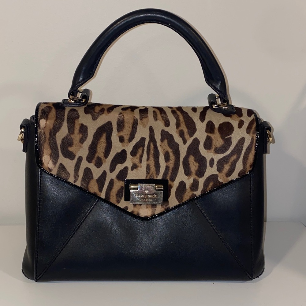 Kate Spade Black and Animal Print Satchel
